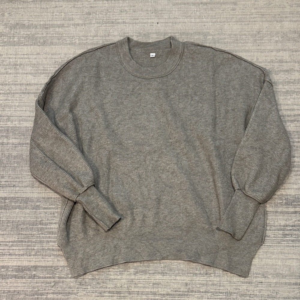 Amazon Women's Gray Crew Neck Sweater